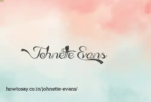 Johnette Evans