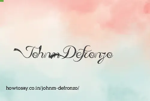 Johnm Defronzo