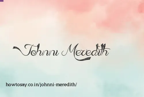 Johnni Meredith