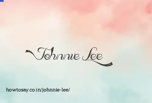 Johnnie Lee
