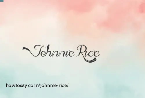 Johnnie Rice