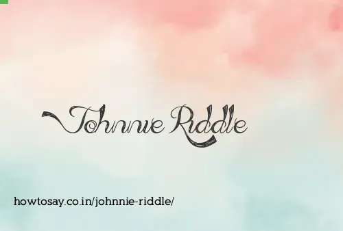 Johnnie Riddle