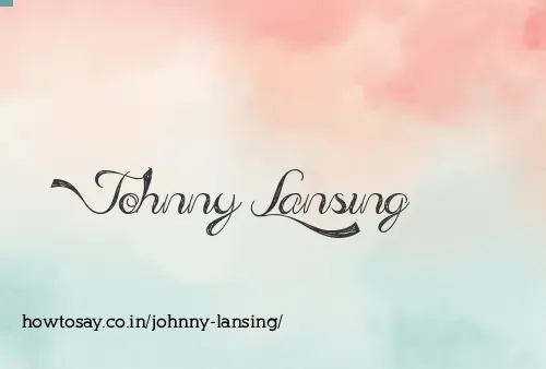 Johnny Lansing
