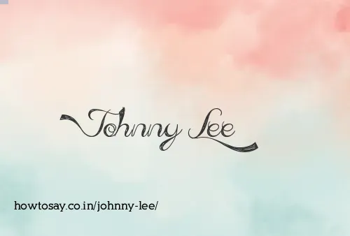 Johnny Lee