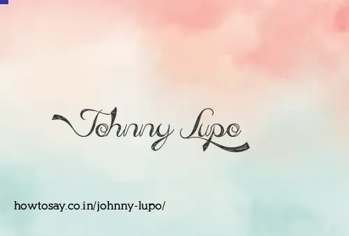 Johnny Lupo