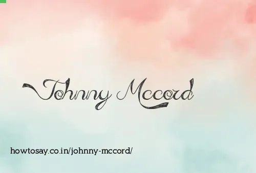 Johnny Mccord