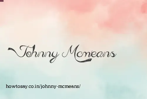 Johnny Mcmeans