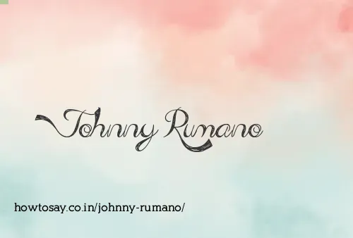 Johnny Rumano