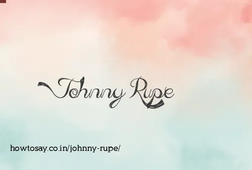 Johnny Rupe
