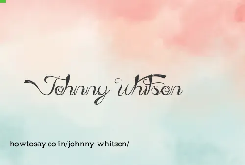 Johnny Whitson