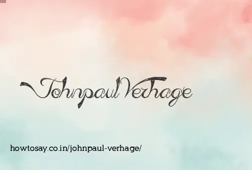 Johnpaul Verhage