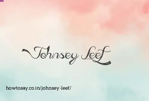 Johnsey Leef