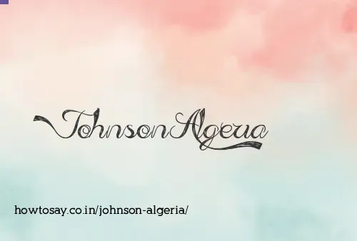 Johnson Algeria