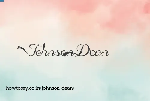 Johnson Dean