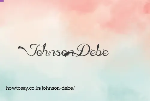 Johnson Debe