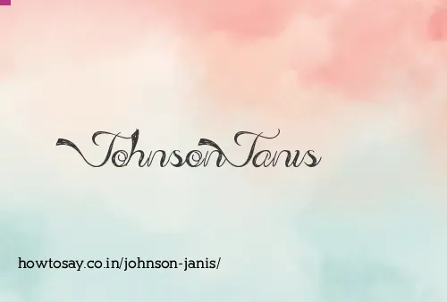 Johnson Janis