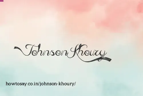 Johnson Khoury