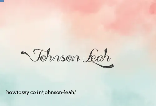 Johnson Leah