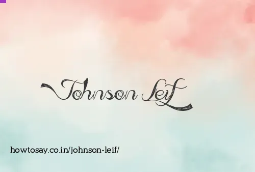 Johnson Leif