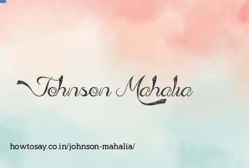 Johnson Mahalia
