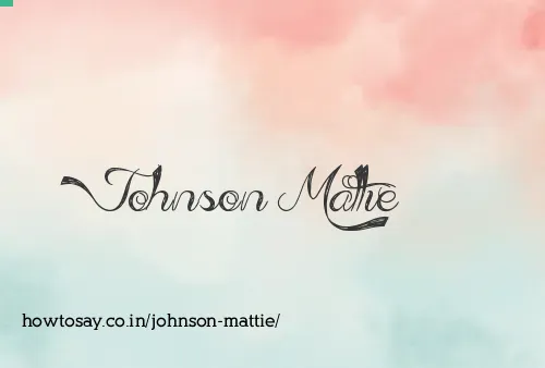 Johnson Mattie
