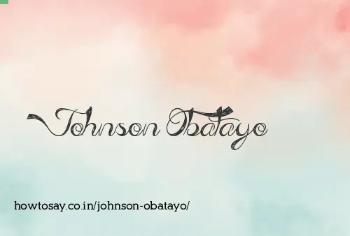 Johnson Obatayo