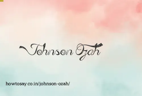 Johnson Ozah
