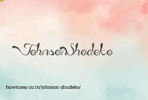 Johnson Shodeko