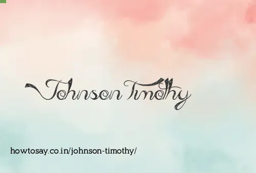 Johnson Timothy