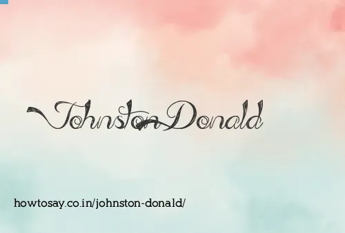 Johnston Donald