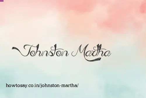 Johnston Martha