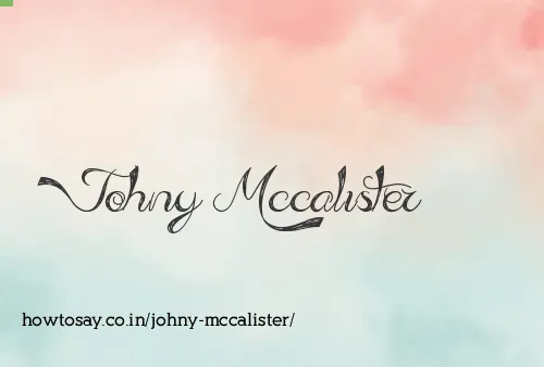 Johny Mccalister