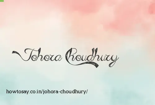 Johora Choudhury