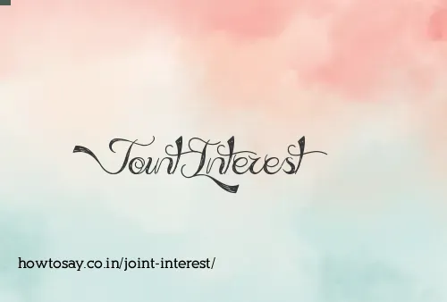 Joint Interest