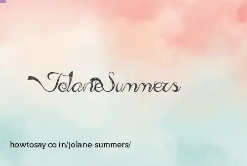 Jolane Summers