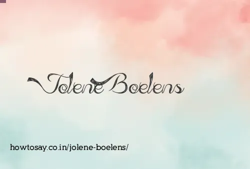 Jolene Boelens