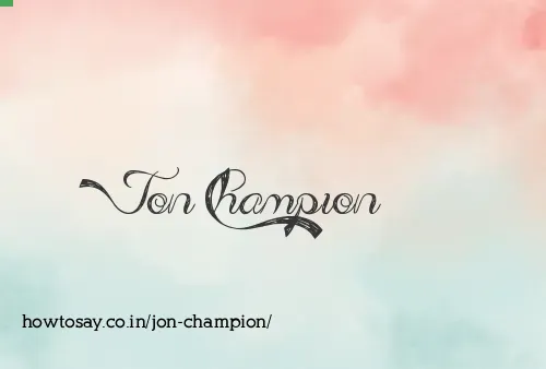 Jon Champion