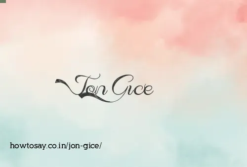Jon Gice