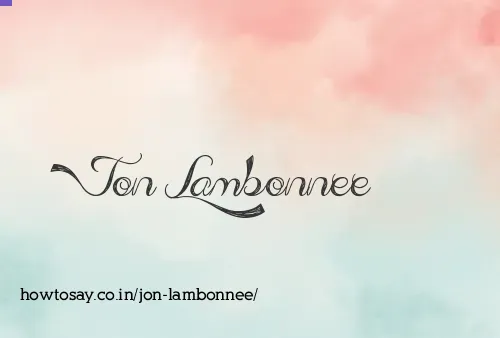 Jon Lambonnee