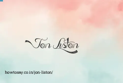 Jon Liston