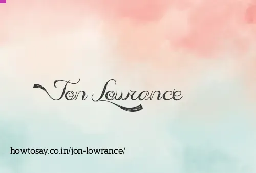 Jon Lowrance
