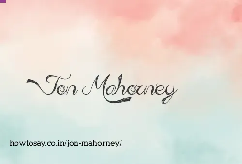 Jon Mahorney