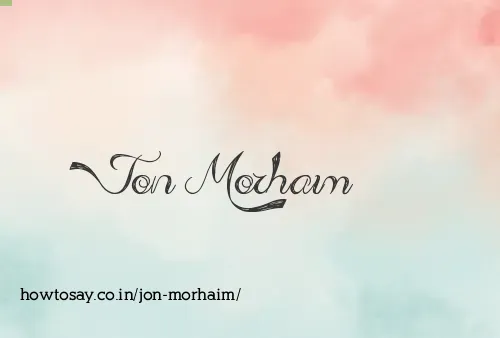 Jon Morhaim
