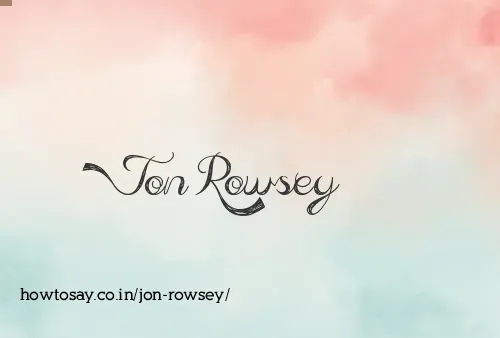 Jon Rowsey