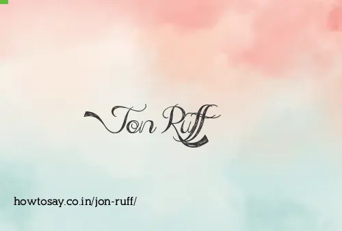 Jon Ruff