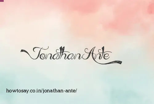Jonathan Ante