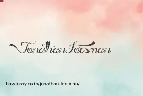 Jonathan Forsman