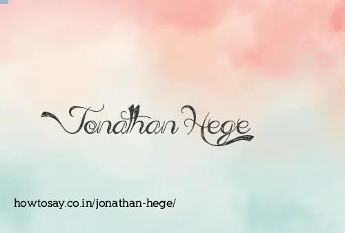 Jonathan Hege