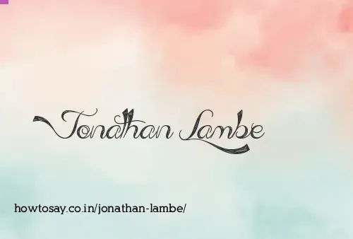 Jonathan Lambe
