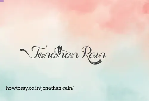 Jonathan Rain